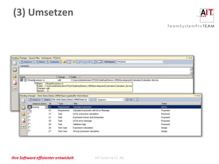 (3) Umsetzen




Ihre Software effizienter entwickelt   AIT GmbH & Co. KG
 