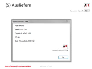 (5) Ausliefern




Ihre Software effizienter entwickelt   AIT GmbH & Co. KG
 