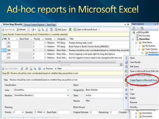 Generate Excel reports of work items from a work item query