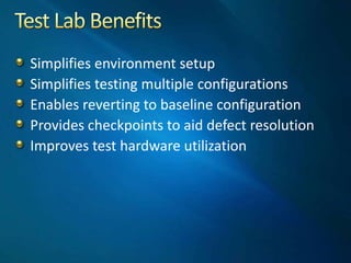 Test Impact AnalysisIdentifies tests impacted by code changesSignificantly reduces test time