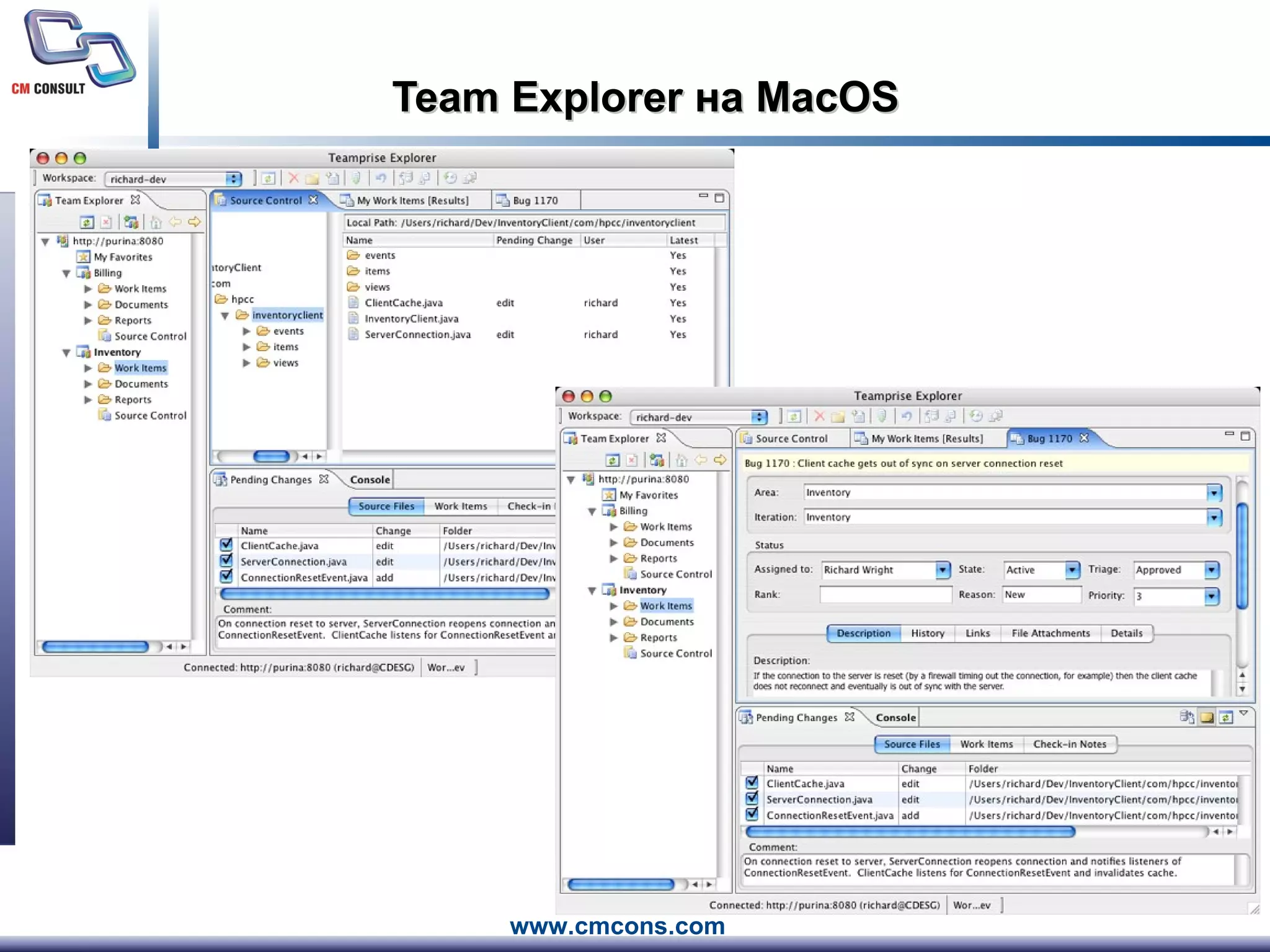 Team Explorer  на  MacOS 