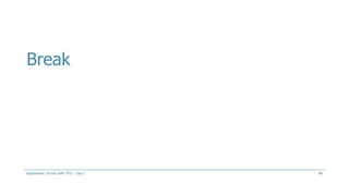 Break
40Aspenware: Scrum with TFS – Day I
 