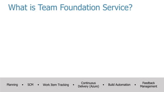 What is Team Foundation Service?
 