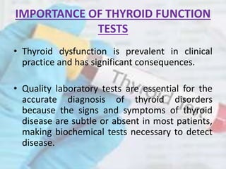 Thyroid Function Tests | PPTX