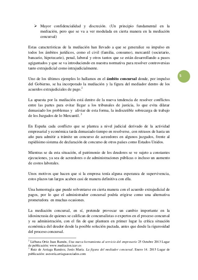 La Mediacion Concursal Y La Figura Del Mediador Concursal