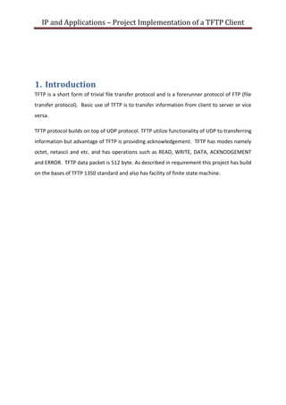 Tftp client server communication | DOCX