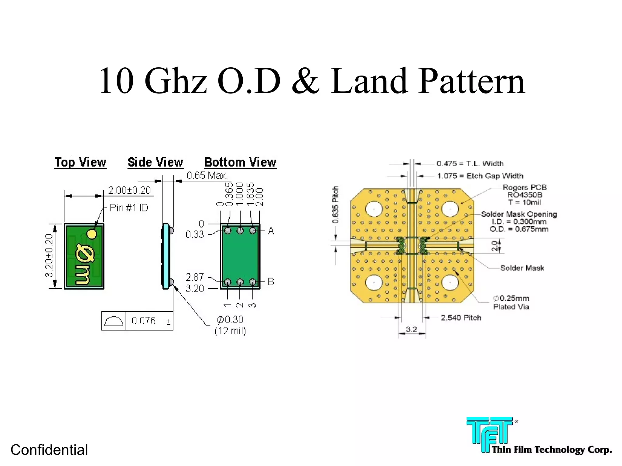 10 Ghz O.D & Land Pattern




Confidential
 
