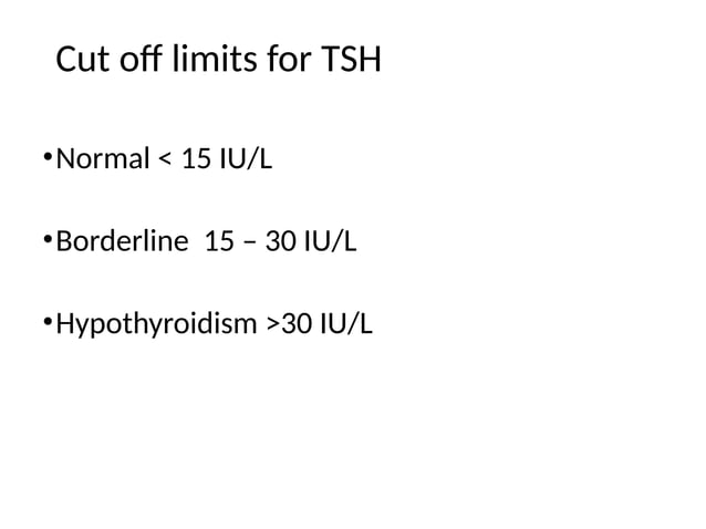 Interpretation Of Thyroid Function Tests Pptx
