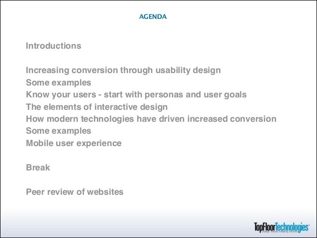 Top Floor Technologies User Experience Forum 2013