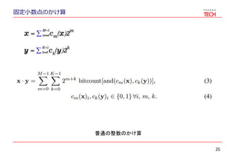 固定小数点のかけ算
25
普通の整数のかけ算
 