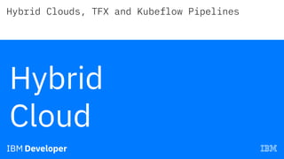Hybrid Clouds, TFX and Kubeflow Pipelines
Hybrid
Cloud
 