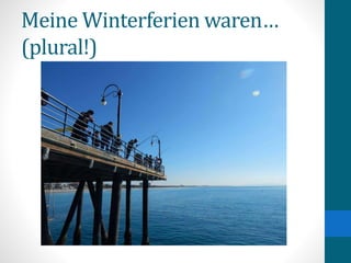 Meine Winterferien waren…
(plural!)
 