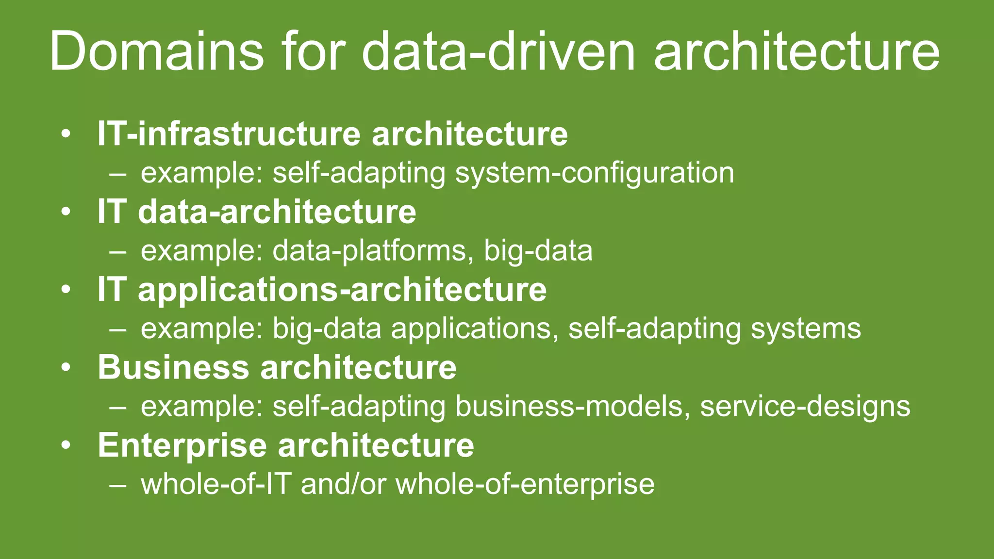 Making sense of data-driven architecture | PPT