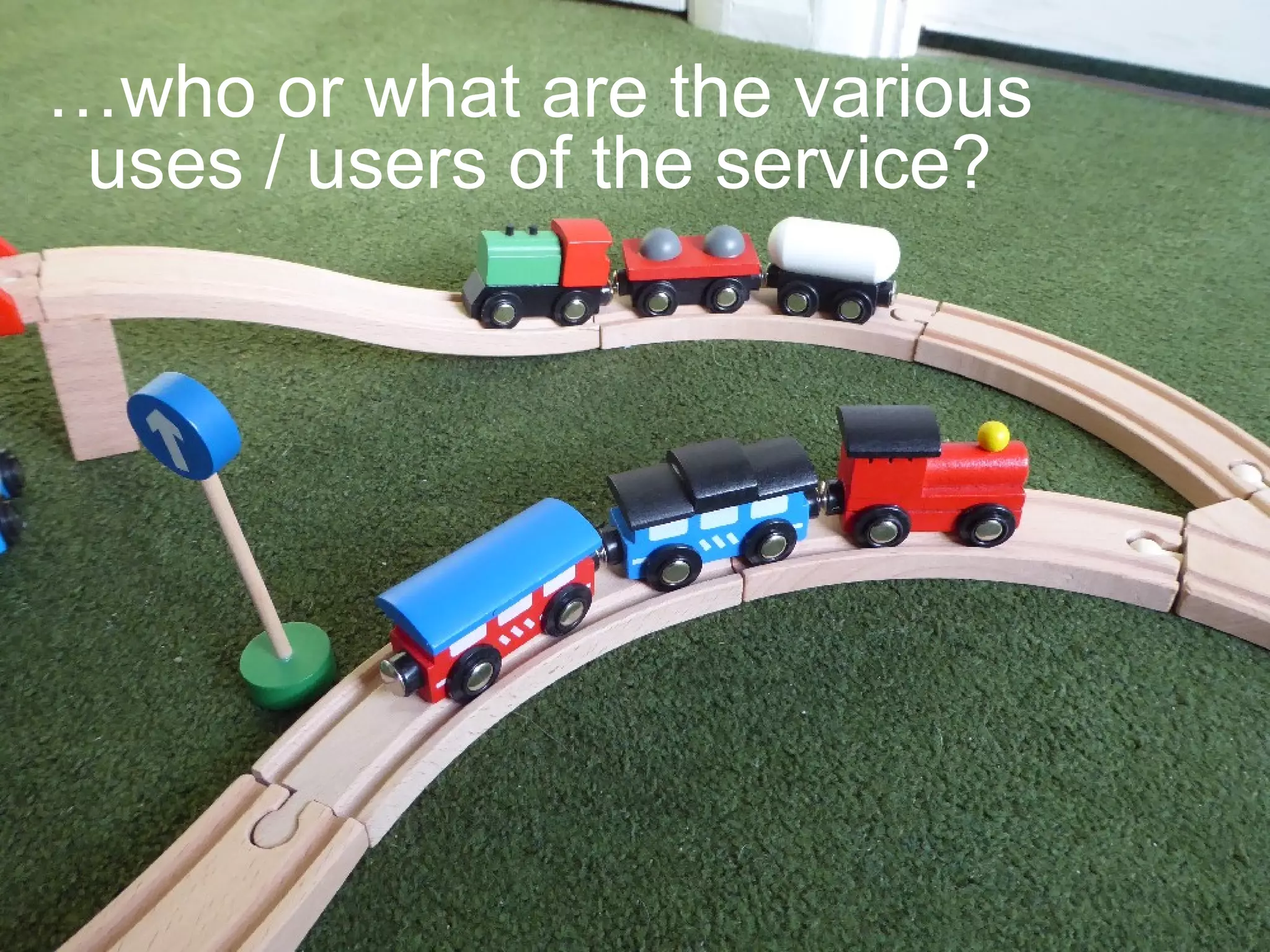 …who or what are the various
uses / users of the service?
 