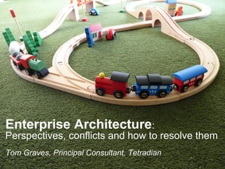 Enterprise Architecture:
Perspectives, conflicts and how to resolve them
Tom Graves, Principal Consultant, Tetradian
 