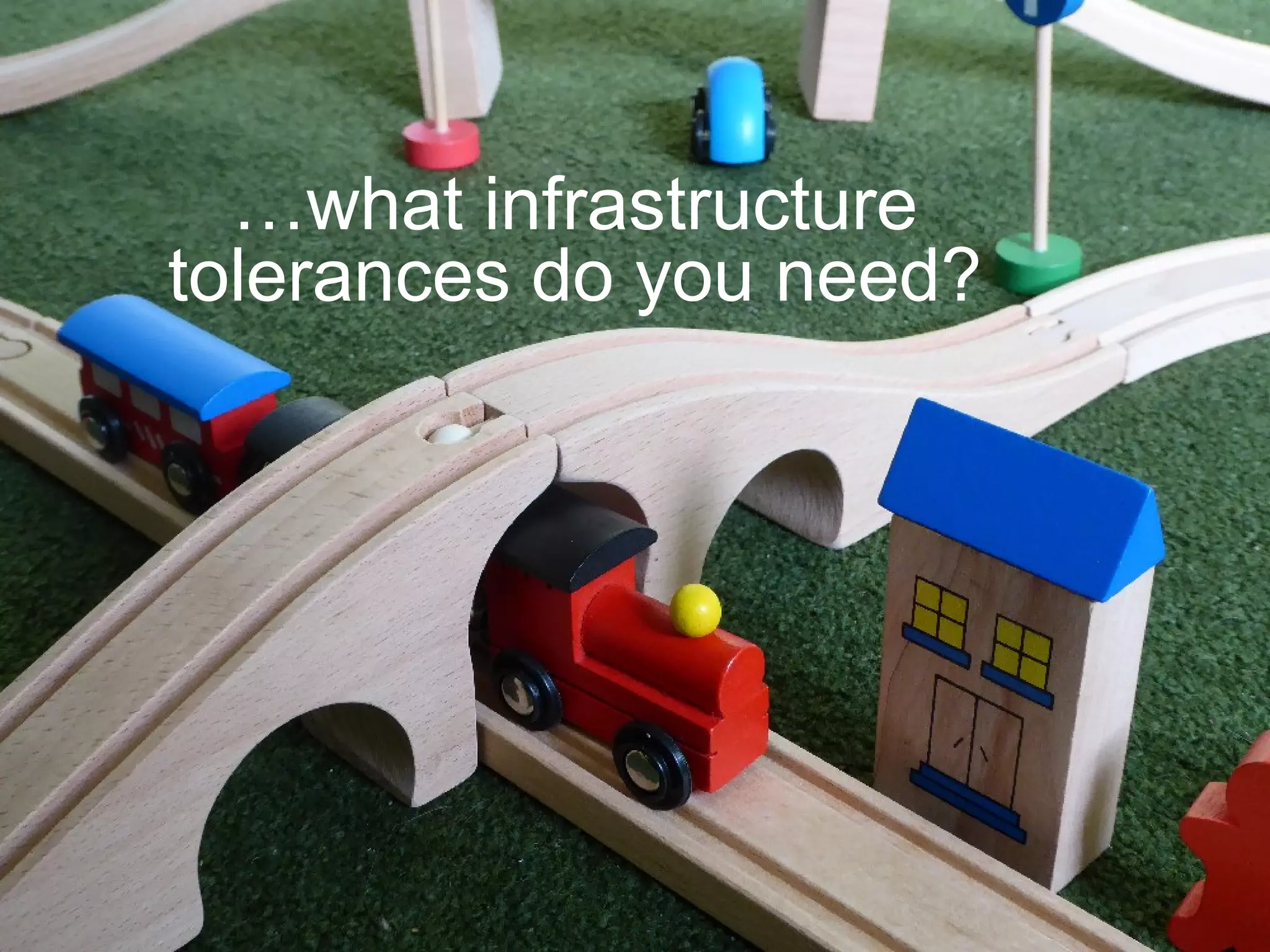 …what infrastructure
tolerances do you need?
 