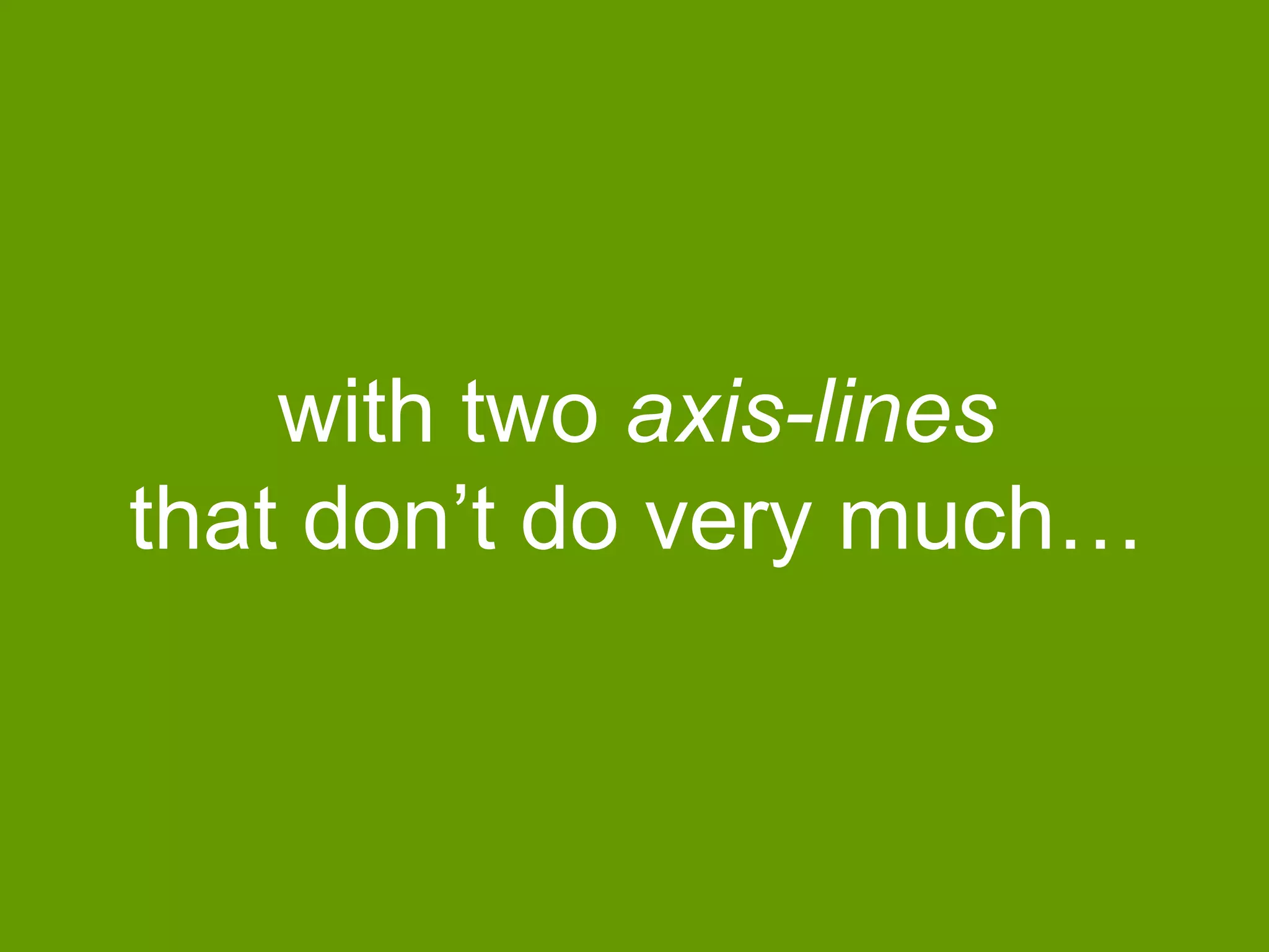 with two axis-lines
that don‟t do very much…

 