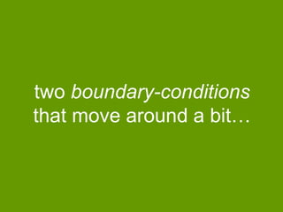 two boundary-conditions
that move around a bit…

 
