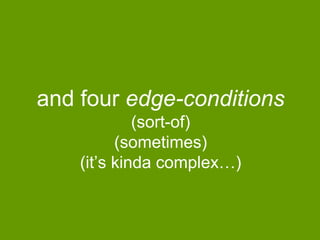 and four edge-conditions
(sort-of)
(sometimes)
(it‟s kinda complex…)

 