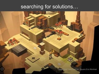 searching for solutions…
image from ‘Lara Croft Go’, Square Enix Montreal
 