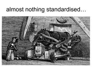 almost nothing standardised…

 