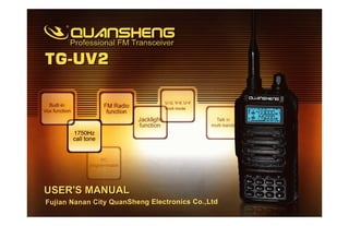 Quansheng TG UV2 TGUV2 - complete user manual