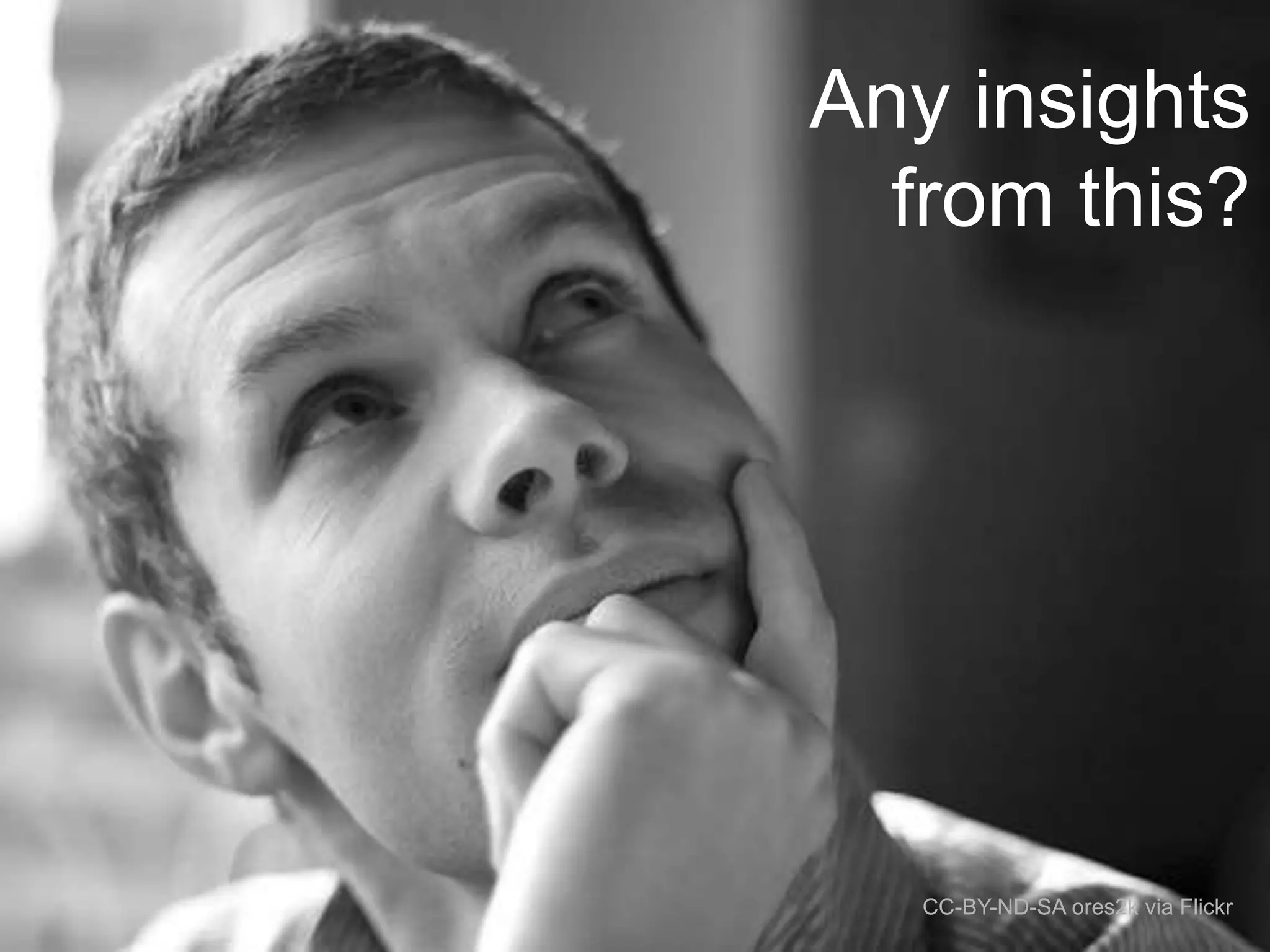 Any insights 
from this? 
CC-BY-ND-SA ores2k via Flickr 
 