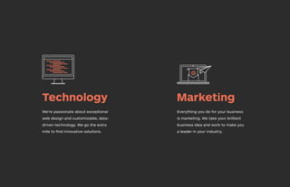 We’re passionate about exceptional
web design and customizable, data-
driven technology. We go the extra
mile to find innovative solutions.
Technology
Everything you do for your business
is marketing. We take your brilliant
business idea and work to make you
a leader in your industry.
Marketing
TG_1-2020_Mivacon Brochure.indd 3TG_1-2020_Mivacon Brochure.indd 3 2/27/20 2:06 PM2/27/20 2:06 PM
 