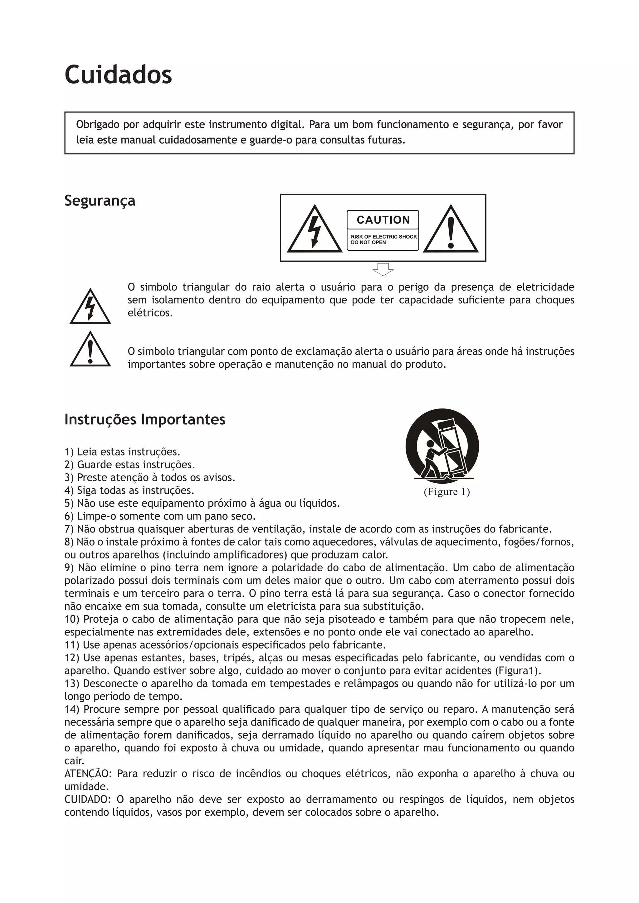 Manual do piano digital Fenix TG8810 (PORTUGUÊS) | PDF