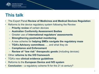 TGA presentation: AusMedtech, 24 May 2017 | PPT