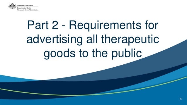 TGA Presentation: Therapeutic Goods Advertising Code (No ...