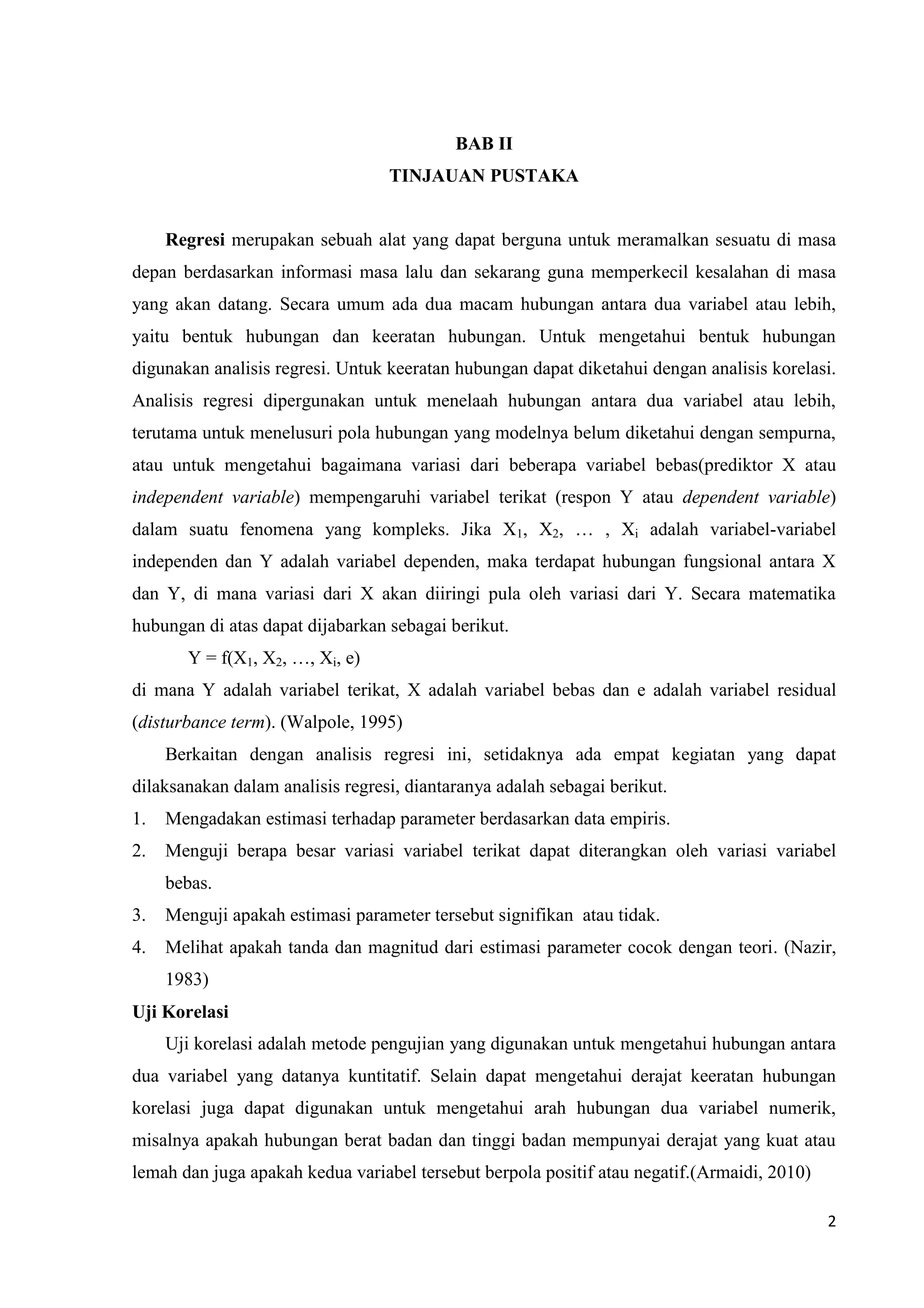 Regresi Linear Berganda | DOCX