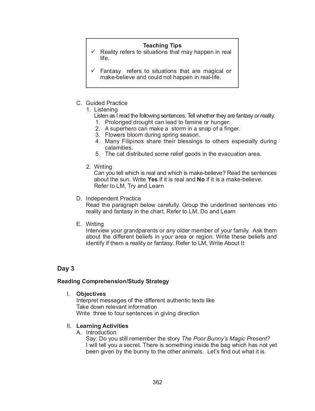 Teacher's Guide in English 4