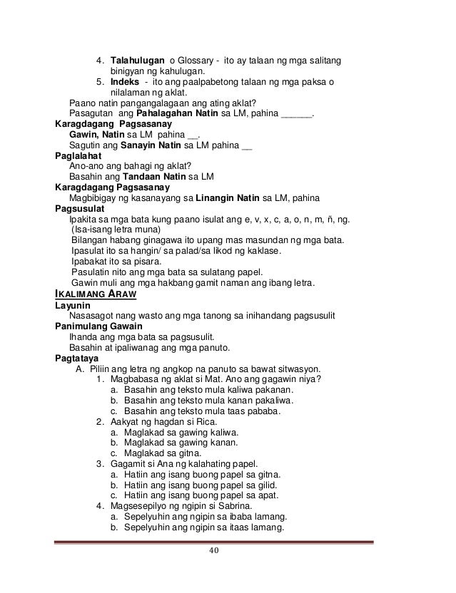 Halimbawa Ng Indeks Ng Aklat Sa Filipino Tg filipino grade2