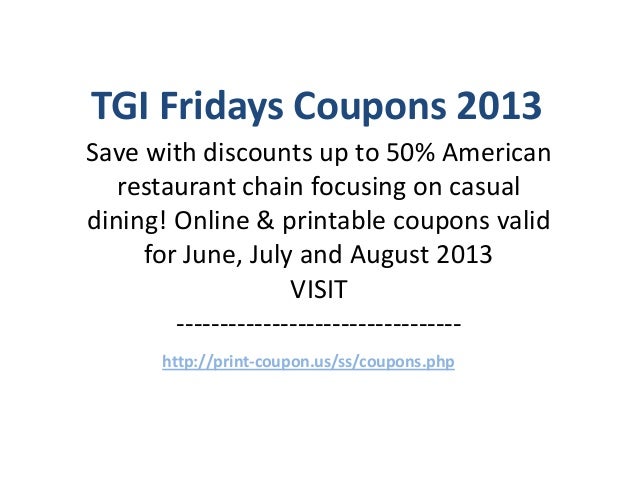 Tgi fridays coupons october 2019