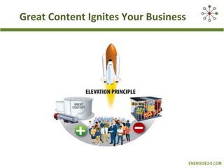 Great Content Ignites Your Business




                                      ENERGISE2-0.COM
 