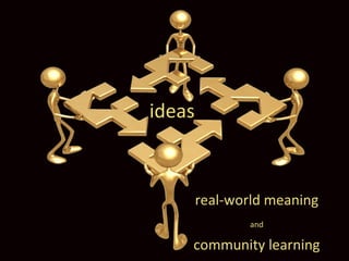 ideas  real-world meaning  and   community learning  