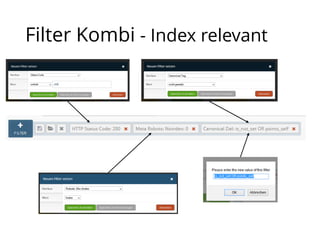 Filter Kombi - Index relevant
 