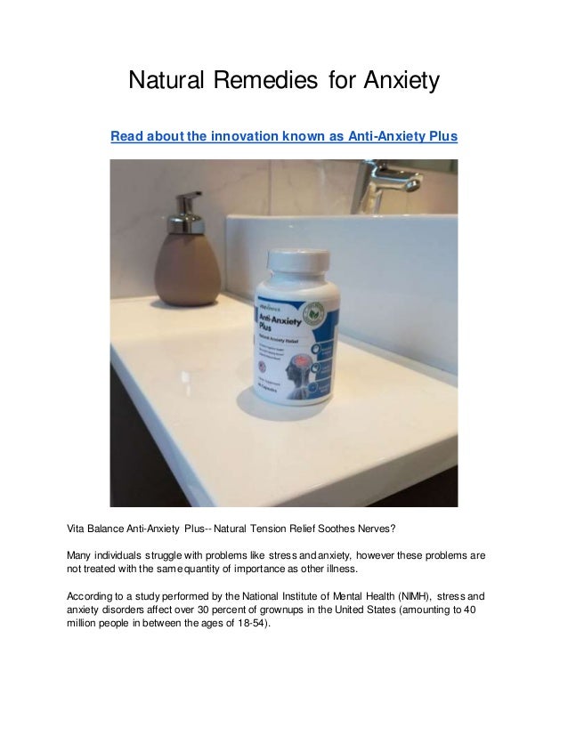 Natural remedies for anxiety