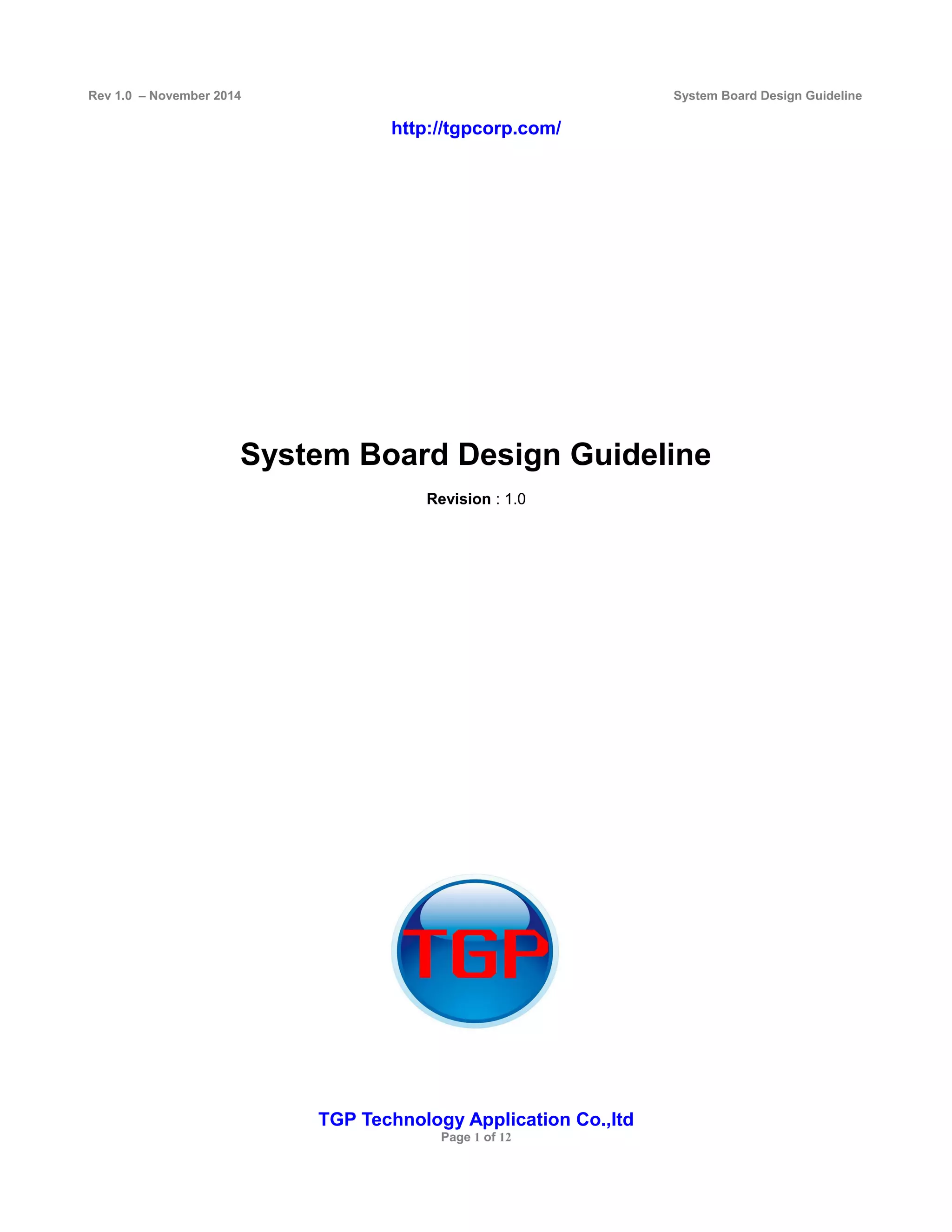 Electronic System Design Guideline | PDF