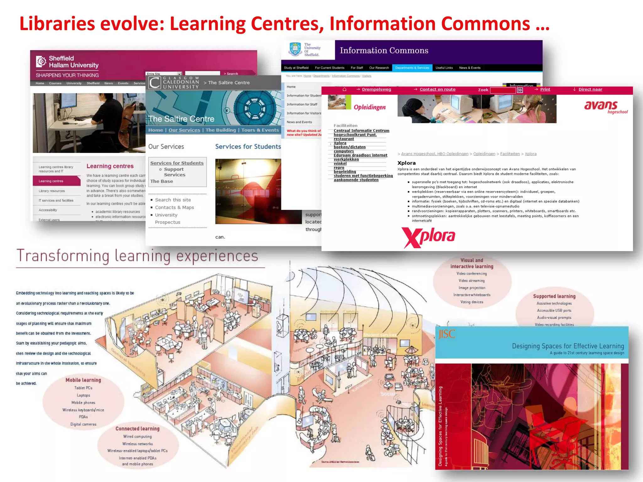 Libraries evolve: Learning Centres, Information Commons …
 