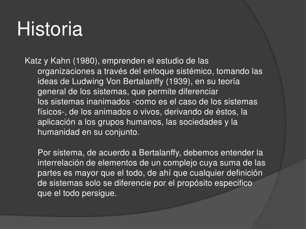 Modelo de Katz y Kahn Modelo de Katz y Kahn