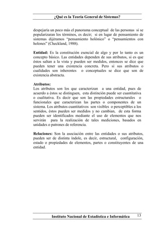 Teoria General de Sistemas