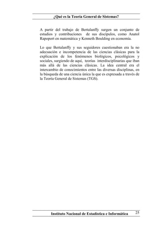 Teoria General de Sistemas