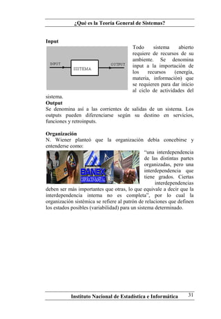 Teoria General de Sistemas