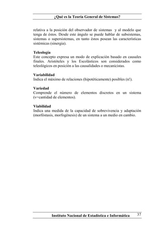 Teoria General de Sistemas