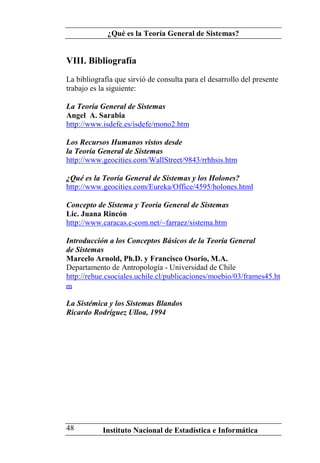 Teoria General de Sistemas