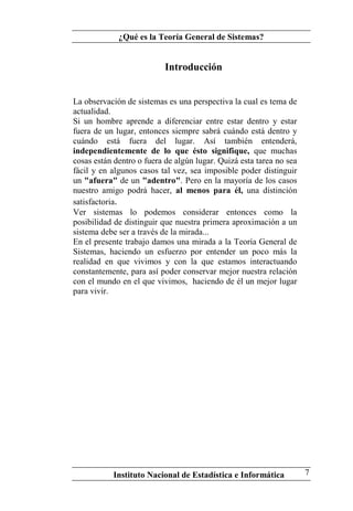 Teoria General de Sistemas