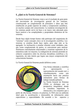 Teoria General de Sistemas