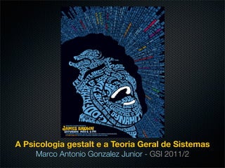 A Psicologia gestalt e a Teoria Geral de Sistemas
     Marco Antonio Gonzalez Junior - GSI 2011/2
 